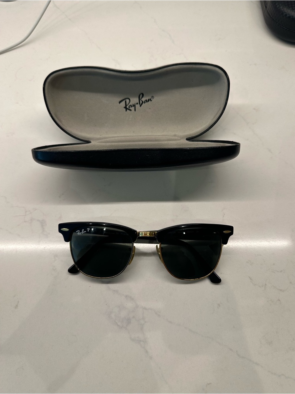 Ray-Ban Clubmaster Sunglasses Black and Gold